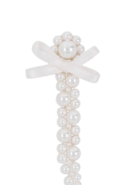 Simone Rocha pearl bow drop earrings - Neutrals - zdjęcie produktu nr 2