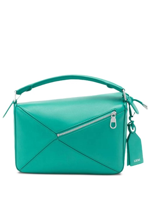 LOEWE Soft Puzzle geometric leather tote bag - Blue - zdjęcie produktu nr 1