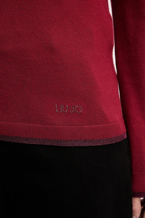 Liu Jo sweter damski kolor bordowy lekki MF5227 MS49I - zdjęcie produktu nr 2