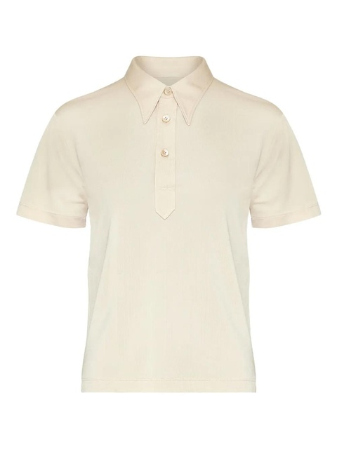 Maison Margiela jersey polo shirt - White - zdjęcie produktu nr 1