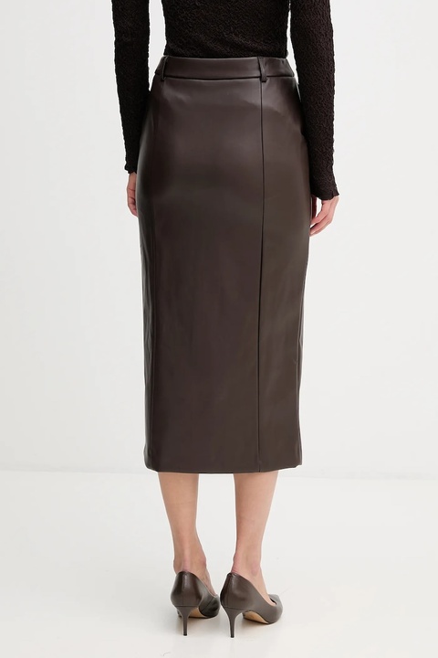 Sandro Ferrone spódnica kolor brązowy midi prosta S15YBFRIBES - zdjęcie produktu nr 1