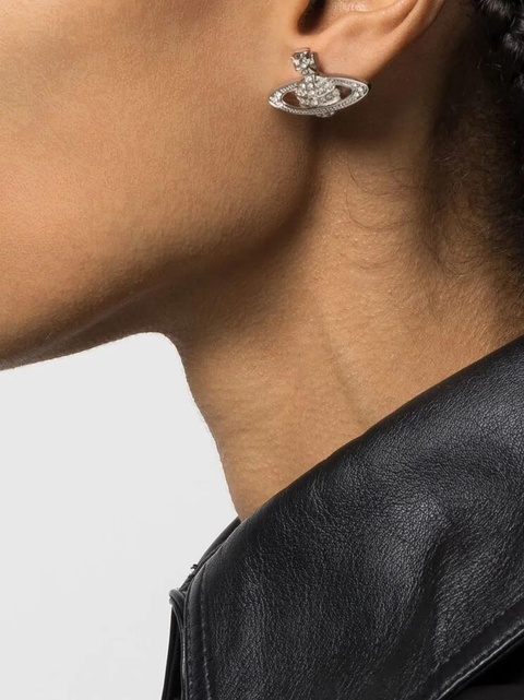 Vivienne Westwood Mini Bas Relief earrings - Silver - zdjęcie produktu nr 2