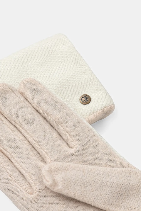 United Colors of Benetton rękawiczki damskie kolor beżowy 6YGSDG00D - zdjęcie produktu nr 2