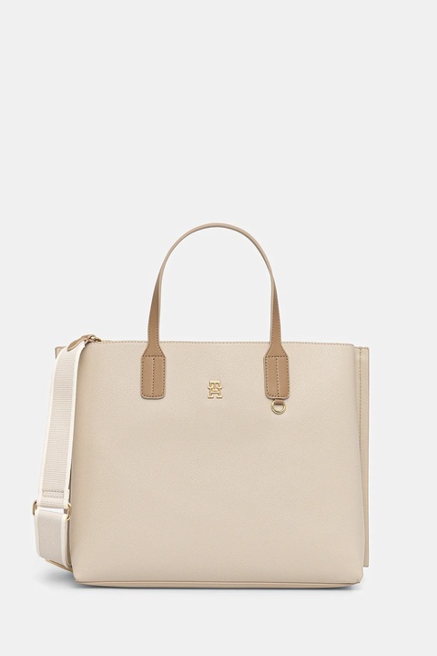 Tommy Hilfiger torebka kolor beżowy AW0AW17463 - zdjęcie produktu nr 1