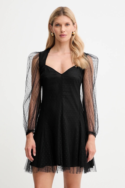 Twinset sukienka kolor czarny mini rozkloszowana 252TP2651 - zdjęcie produktu nr 1