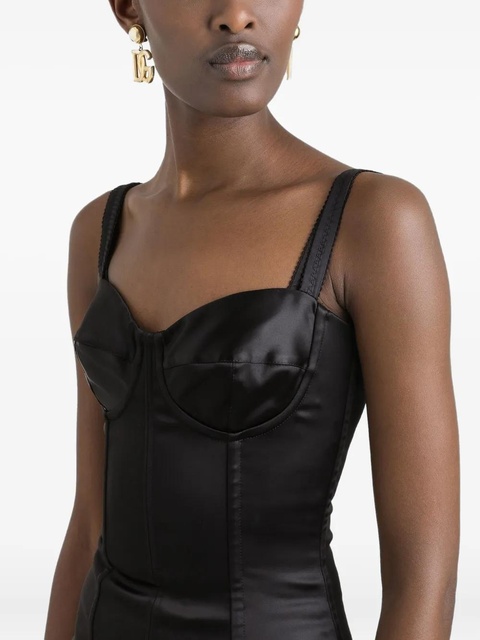 Dolce & Gabbana satin midi dress - Black - zdjęcie produktu nr 2