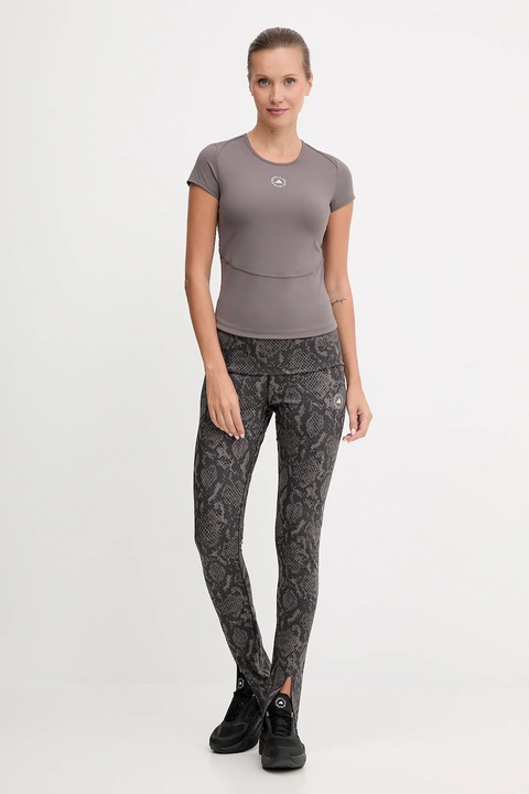 adidas by Stella McCartney legginsy treningowe damskie kolor szary wzorzyste JW4575 - zdjęcie produktu nr 2