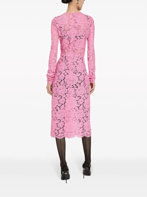 Dolce & Gabbana cordonetto-lace sheath dress - Pink - zdjęcie produktu nr 2