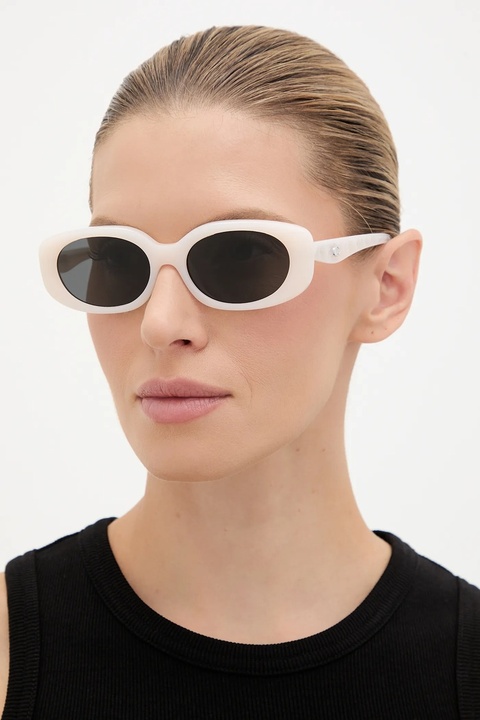 Coach okulary przeciwsłoneczne damskie kolor biały 0HC8443D - zdjęcie produktu nr 1