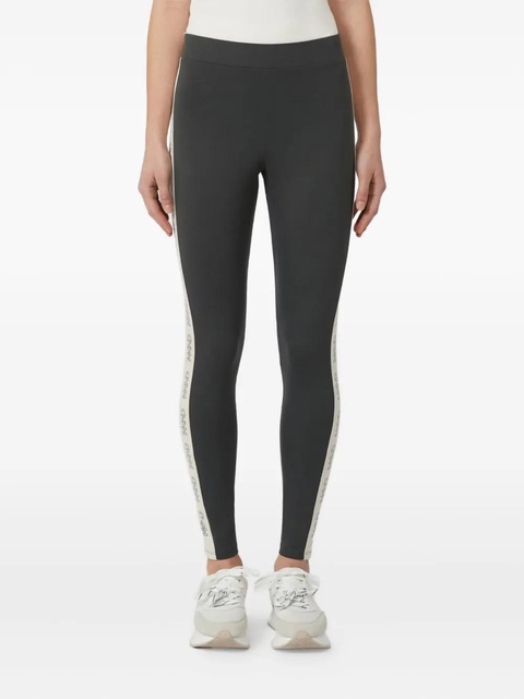 Weekend Max Mara logo-tape leggings - 001 ANTRACITE - zdjęcie produktu nr 2