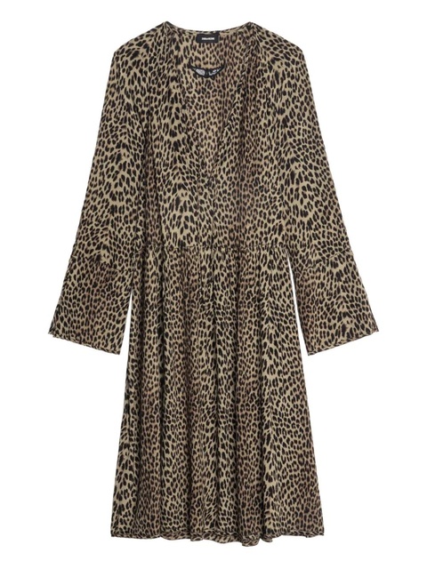 Zadig&Voltaire Rinas leopard-print V-neck mini dress - Brown - zdjęcie produktu nr 1
