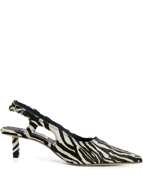Essentiel Antwerp 45mm Itten zebra-print pumps - Black - zdjęcie produktu nr 1