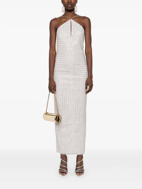 ROTATE BIRGER CHRISTENSEN beaded maxi dress - Neutrals - zdjęcie produktu nr 2