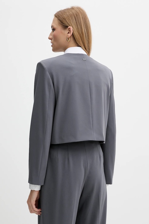 Armani Exchange marynarka kolor szary jednorzędowa gładka XW000656 AF16145 - zdjęcie produktu nr 2