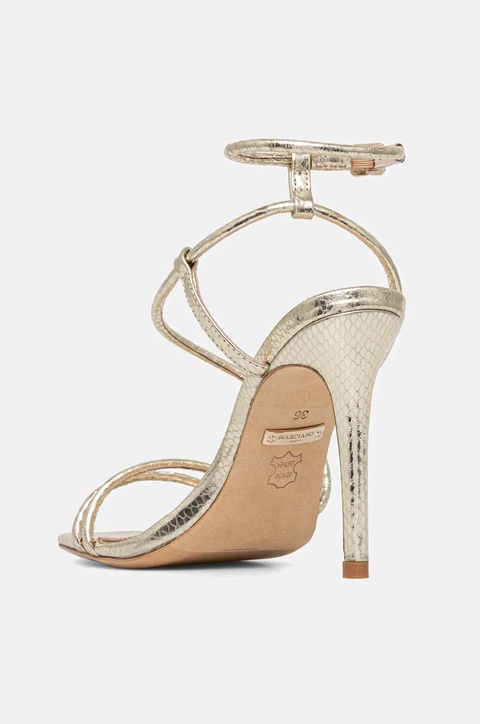 Guess sandały skórzane STRAPPY HEELS kolor złoty 5GGZ34 7325A - zdjęcie produktu nr 2