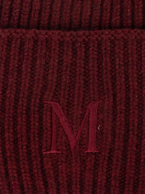 Max Mara Mmretina ribbed-initial beanie hat - Red - zdjęcie produktu nr 2