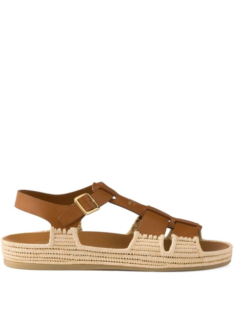 Prada leather sandals - Brown - zdjęcie produktu nr 1
