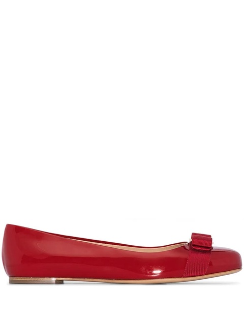 Ferragamo Vara bow ballerina shoes - Red - zdjęcie produktu nr 1