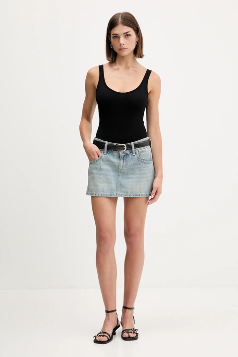 Hollister Co. spódnica jeansowa kolor niebieski mini ołówkowa KI343-5167 - zdjęcie produktu nr 2