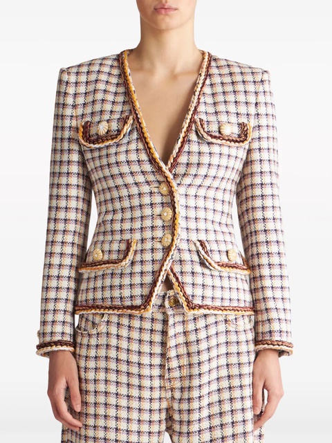 ETRO check-jacquard cotton-blend jacket - White - zdjęcie produktu nr 2
