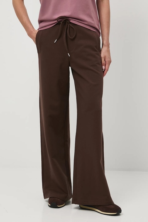 Medicine spodnie dresowe damskie kolor brązowy szerokie medium waist - zdjęcie produktu nr 2