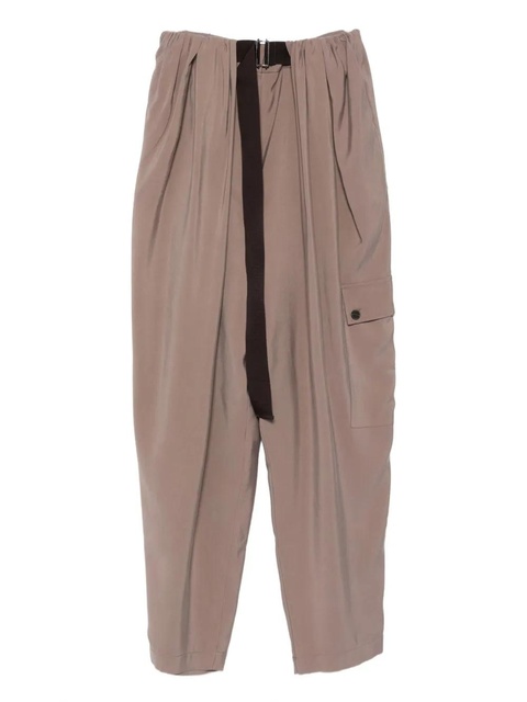 Alysi pleated belted trousers - Brown - zdjęcie produktu nr 1