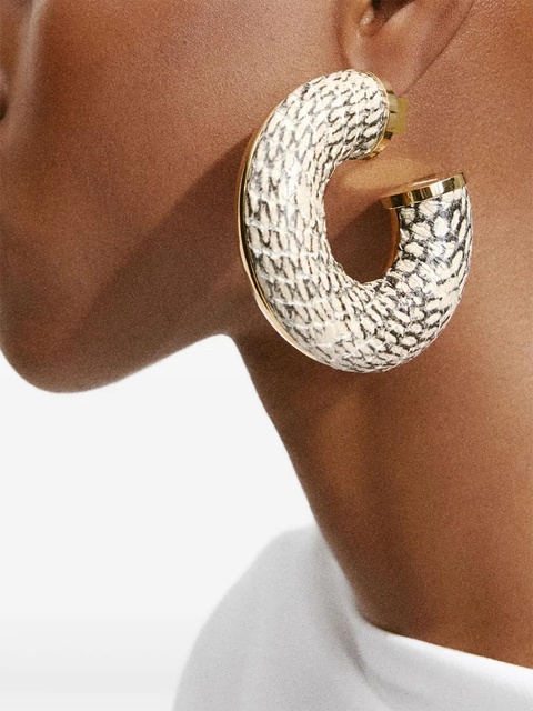 Jacquemus python-effect hoop earrings - Gold - zdjęcie produktu nr 2