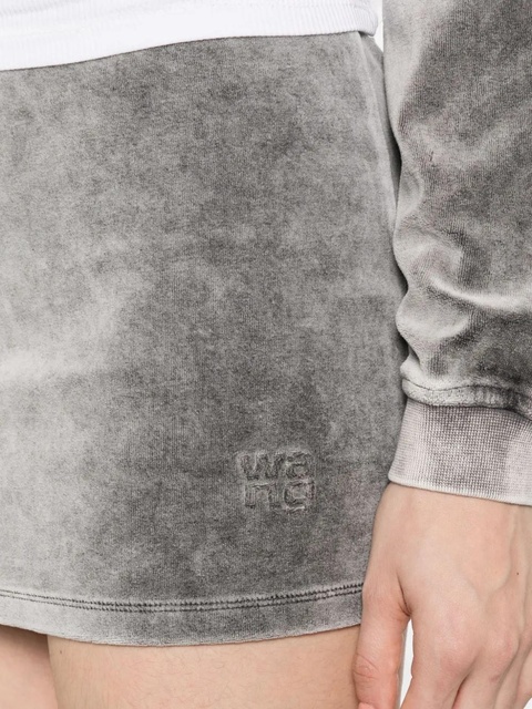 Alexander Wang embossed logo mini skirt - Grey - zdjęcie produktu nr 2