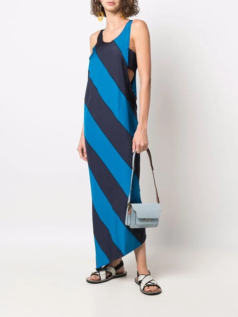 Marni diagonal-stripe sleeveless dress - Blue - zdjęcie produktu nr 2