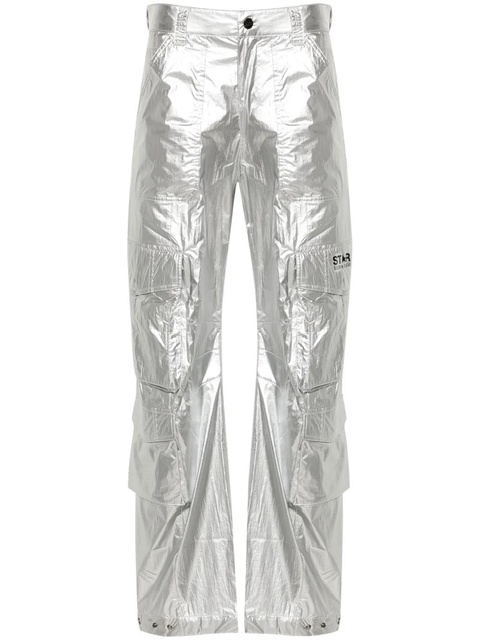 Golden Goose wide-leg cargo trousers - Silver - zdjęcie produktu nr 1