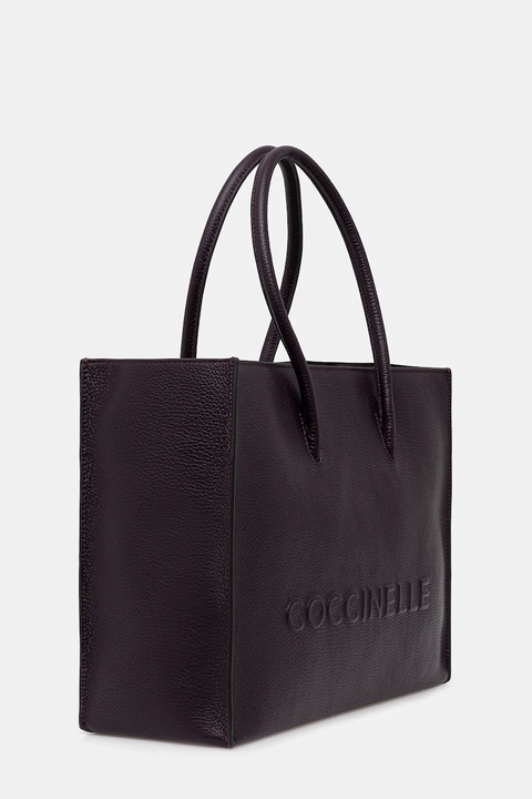 Coccinelle torebka skórzana COCCINELLEMYRTHA MAXI LOG kolor fioletowy E1 QBB 18 02 01 - zdjęcie produktu nr 2