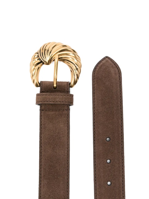 ETRO swirl-buckle suede belt - Brown - zdjęcie produktu nr 2