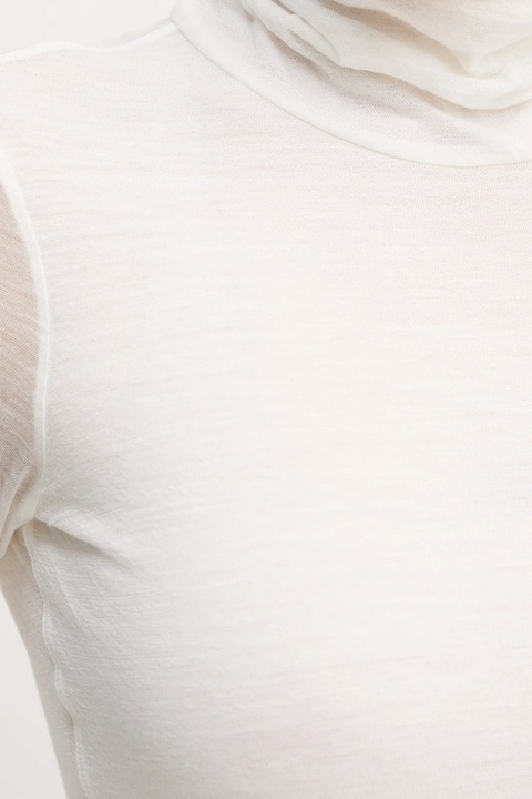 Liviana Conti longsleeve wełniany kolor beżowy z golfem F5WH17 - zdjęcie produktu nr 2