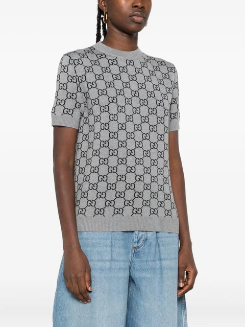 Gucci GG-pattern short-sleeve t-shirt - Grey - zdjęcie produktu nr 2