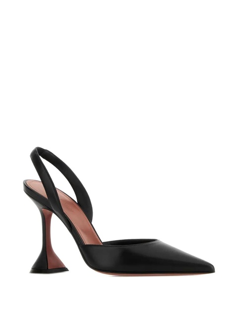 Amina Muaddi 95mm holli sling leather pumps - Black - zdjęcie produktu nr 2