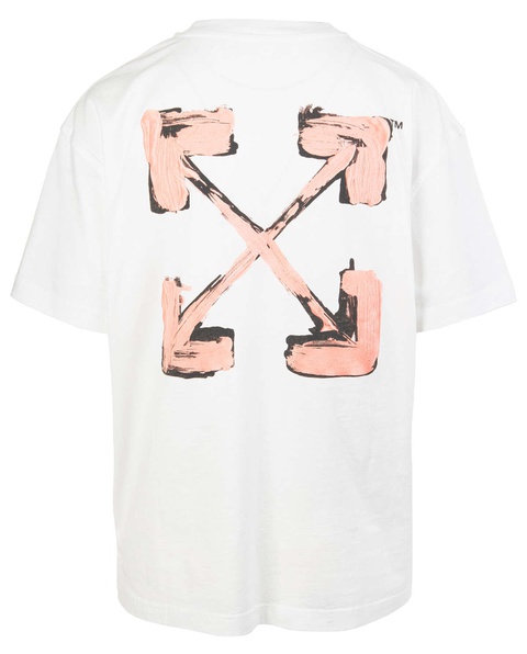 OFF-WHITE - Biały t-shirt z dużym logo na plecach - zdjęcie produktu nr 1
