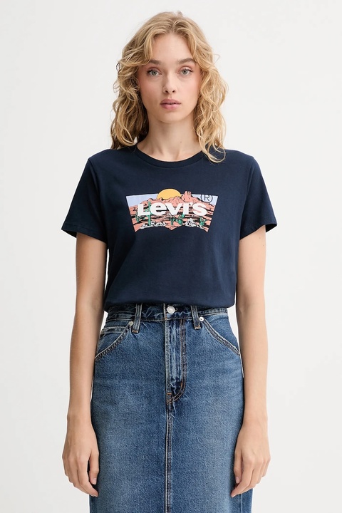 Levi's t-shirt bawełniany damski kolor granatowy 17369 - zdjęcie produktu nr 1