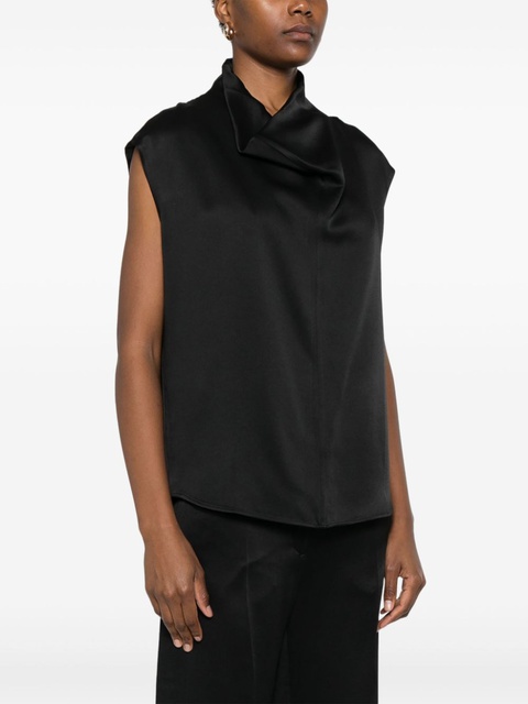 TOTEME sleeveless funnel-neck blouse - Black - zdjęcie produktu nr 2
