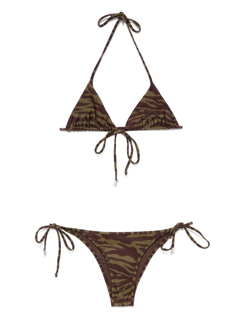 The Attico zebra-print bikini - Green - zdjęcie produktu nr 2