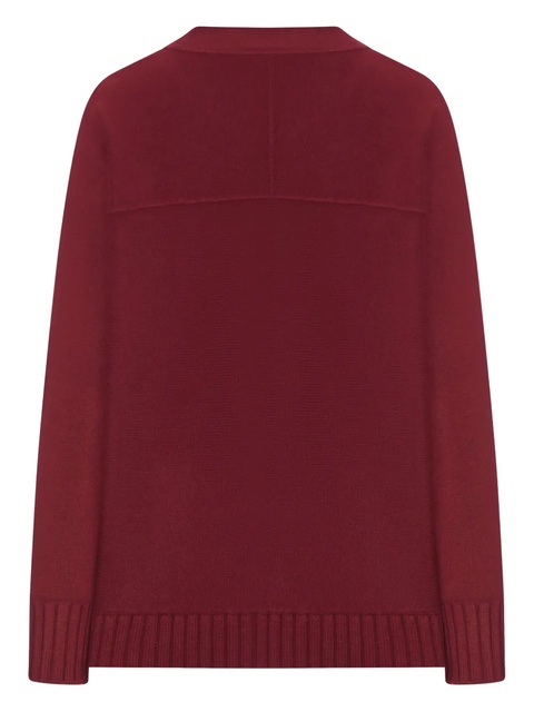 Gucci ribbed button-front cardigan - Red - zdjęcie produktu nr 2