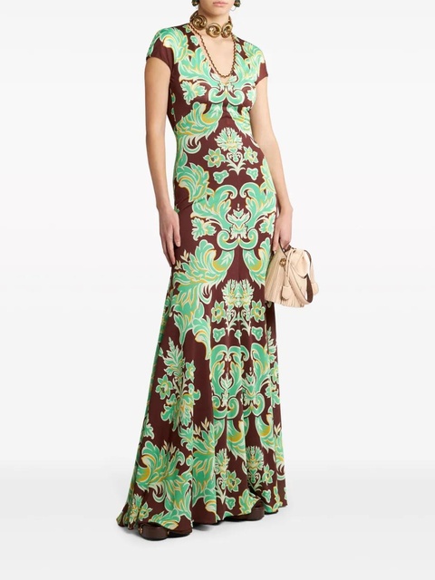 ETRO graphic-print jersey dress - Green - zdjęcie produktu nr 2