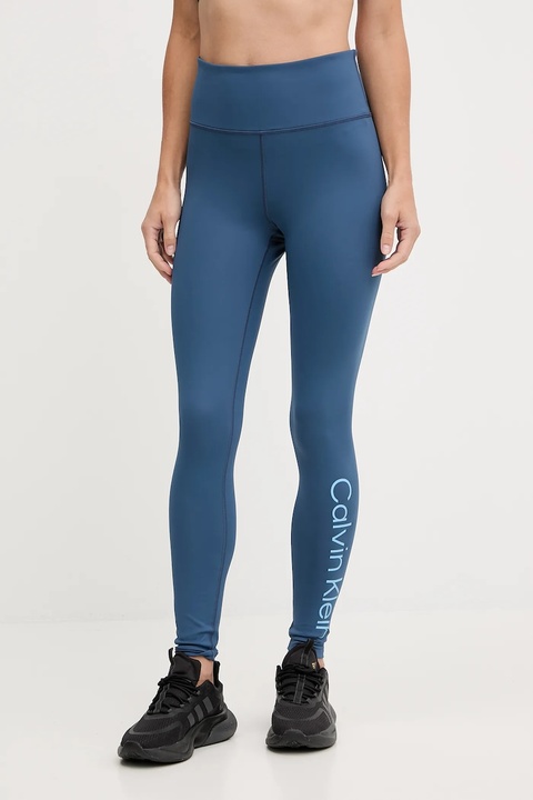 Calvin Klein Performance legginsy treningowe kolor niebieski gładkie LVGWS5L612 - zdjęcie produktu nr 1