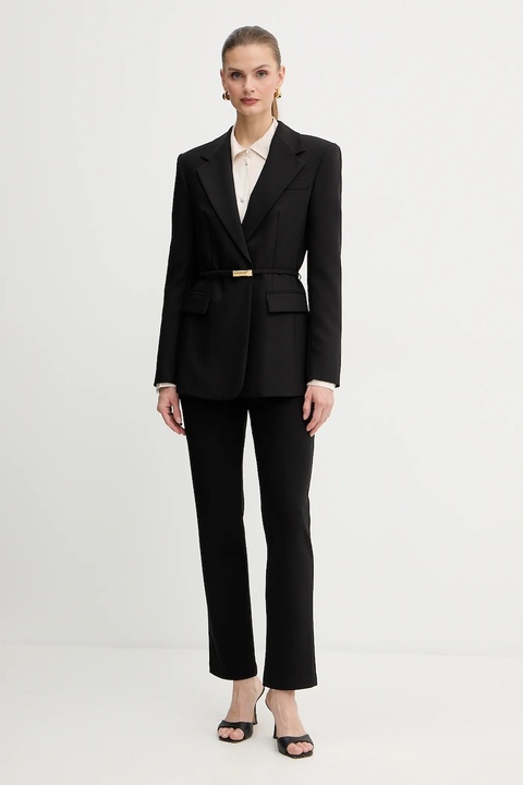 Armani Exchange koszula damska kolor beżowy relaxed z kołnierzykiem klasycznym XW000666 AF16121 - zdjęcie produktu nr 2