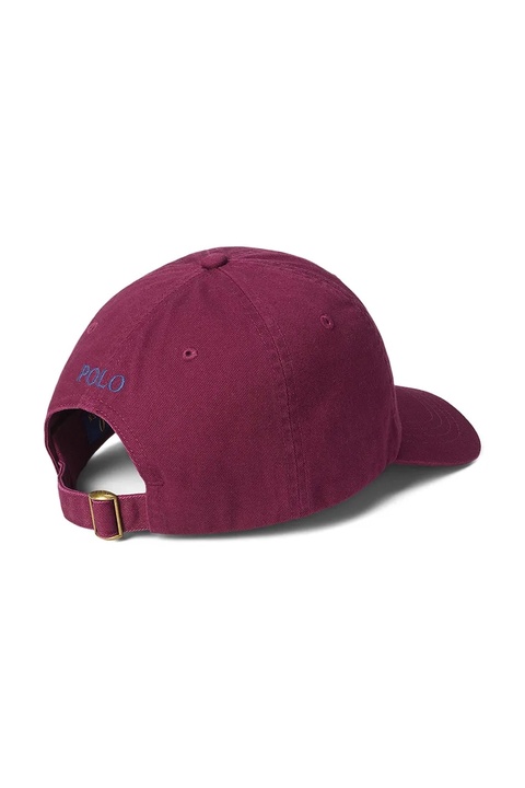 Polo Ralph Lauren czapka z daszkiem bawełniana kolor czerwony gładka 211912843 - zdjęcie produktu nr 2