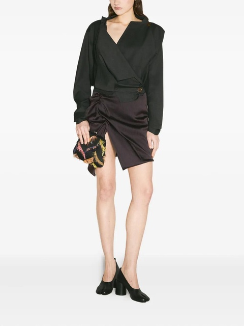 Vivienne Westwood draped asymetrical shirt - Black - zdjęcie produktu nr 2