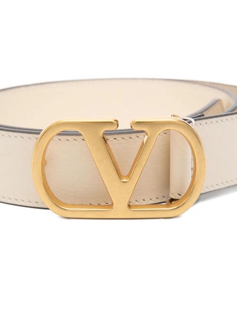 Valentino Garavani logo-plaque belt - Neutrals - zdjęcie produktu nr 1
