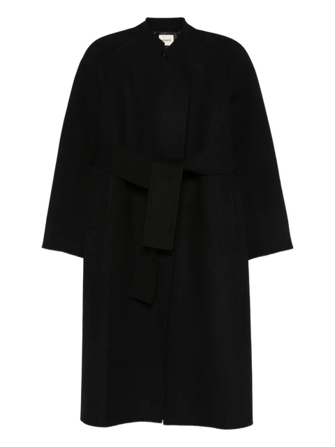 KHAITE belted wool coat - Black - zdjęcie produktu nr 1