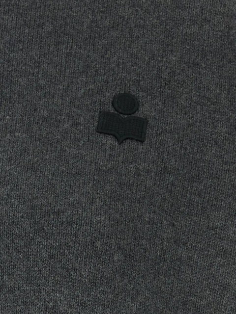 ISABEL MARANT Nasha embroidered roll-neck sweater - Grey - zdjęcie produktu nr 2