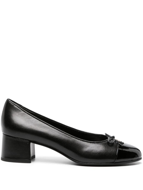 Tory Burch 45mm cap-toe leather pumps - Black - zdjęcie produktu nr 1