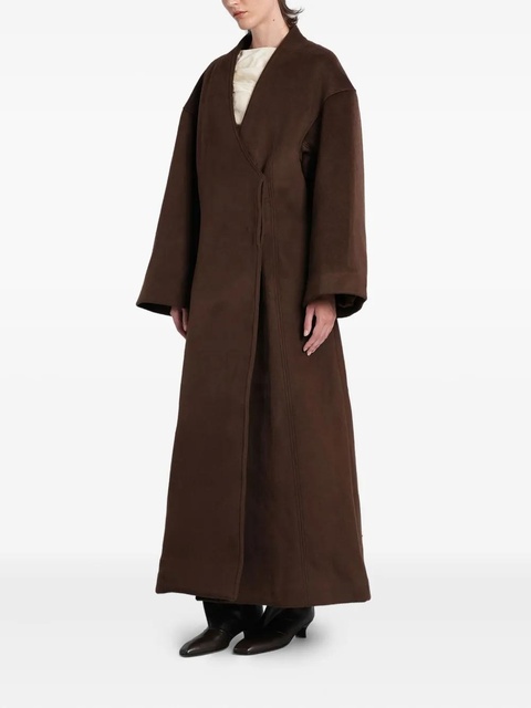 ENTIRE STUDIOS wrap-front double-breasted coat - Brown - zdjęcie produktu nr 2